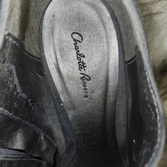 Gray high heel booties - Picture 3 of 4